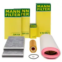 MANN Filter-Set 3-tlg BMW 5er E60 E61 520d 150/163 PS M47