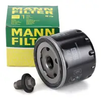 MANN W79 Ölfilter + Schraube FIAT 500X 334 Tipo 356 357 JEEP Compass Renegade 1.0 1.3