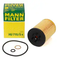 MANN HU715/5x Ölfilter BMW 5er E60 E61 545i 6er E63 645Ci X5 E53 4.4i 4.8 is 7er E65 N62