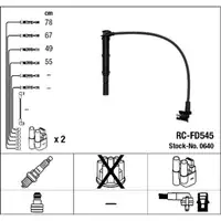 NGK 0640 RC-FD545 Zündkabelsatz FORD Galaxy 1 (WGR) 2.0i 116 PS 11.1995-05.2006 6592245