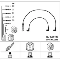 NGK 2568 RC-AD1103 Zündkabelsatz AUDI 100 C2 C3 1.9 2.1 100/115/136 PS 431998031