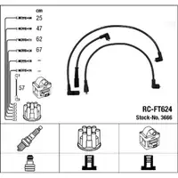 NGK 3666 RC-FT624 Zündkabelsatz LANCIA Delta 1 (831_) 1.3 75 PS 09.1979-08.1992 7626750