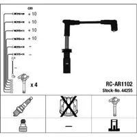 NGK 44255 RC-AR1102 Zündkabelsatz ALFA ROMEO 147 156 166 GT GTV Spider 1.6/1.8/2.0 16V