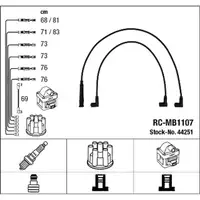 NGK 44251 RC-MB1107 Zündkabelsatz MERCEDES-BENZ W116 C107 350 M116 bis 07.1975 1161500118