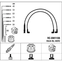 NGK 44252 RC-BW1108 Zündkabelsatz BMW 7er E23 745i 252 PS S30 B32E bis 05.1982