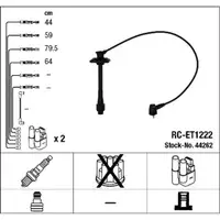 NGK 44262 RC-ET1222 Zündkabelsatz TOYOTA Rav 4 I (_A1_) 2.0 4WD 129 PS 9091921591