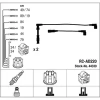 NGK 44339 RC-AD220 Zündkabelsatz AUDI S4 V8 S6 C4 4.2 quattro 280/290 PS