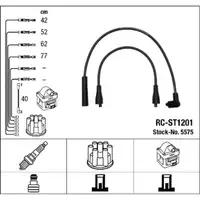 NGK 5575 RC-ST1201 Zündkabelsatz SEAT Ibiza 1 (21A) 1.2 1.2i 1.5 1.5i 60-90 PS bis 01.1992