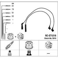 NGK 5919 RC-ET1218 Zündkabelsatz TOYOTA Hiace 4 (_H1_) 2.4 120 PS 90919-22272