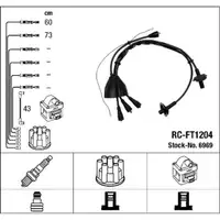 NGK 6969 RC-FT1204 Zündkabelsatz FIAT 126 (126_) 600 500 (111_, 101_, 110_) 0.6