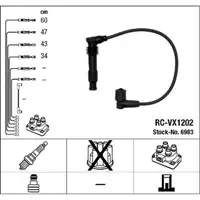 NGK 6983 RC-VX1202 Zündkabelsatz OPEL Astra F 2.0 GSI 16V 150 PS 09.1991-01.1998