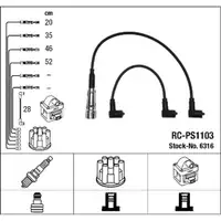 NGK 6316 RC-PS1103 Zündkabelsatz PORSCHE 924 2.0 Turbo 170 PS 11.1978-06.1980