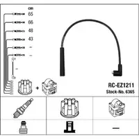 NGK 6365 RC-EZ1211 Zündkabelsatz MAZDA 121 II (DB) 1.3i 16V 72 PS 11.1990-03.1996