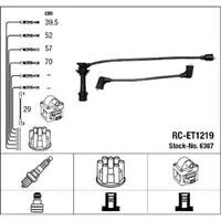 NGK 6367 RC-ET1219 Zündkabelsatz TOYOTA Celica (T16) (T18) 2.0 Turbo 185/208 PS