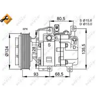 NRF 32408 EASY FIT Klimakompressor MAZDA 3 (BK) CX-7 (ER) 2.3 MPS Turbo 6 (GG GY) 1.8-2.3