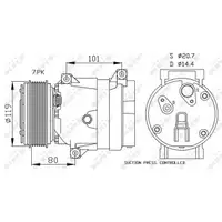 NRF 32481 EASY FIT Klimakompressor NISSAN Interstar Primastar Movano A Vivaro A Master 2