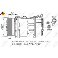 NRF 32064 EASY FIT Kompressor Klimaanlage AUDI A3 SEAT SKODA VW Golf 4 Caddy 2 FORD