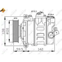 NRF 32146 EASY FIT Kompressor Klimakompressor Klimaanlage AUDI SEAT Leon SKODA VW Golf 5