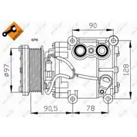 NRF 32199 EASY FIT Klimakompressor FORD Fiesta 4 5 Focus 1 Ka RB Mondeo 1 2 Connect