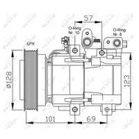 NRF 32204 EASY FIT Klimakompressor HYUNDAI Santa Fe 1 Sonata 4 KIA Magentis 1 2.5 V6