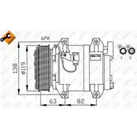 NRF 32211 EASY FIT Klimakompressor VOLVO S60 I S80 I V70 II XC70 I XC90 I 30665339