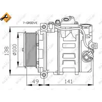 NRF 32216 EASY FIT Klimakompressor MERCEDES W203 W204 W211 W212 W463 X204 W163 OM642