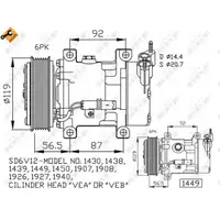 NRF 32227 EASY FIT Klimakompressor CITROEN Berlingo C2 C3 I PEUGEOT 206 Bipper Partner