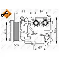 NRF 32247 EASY FIT Klimakompressor FORD Mondeo 3 MK3 1.8/2.0 16V Transit 2.3 16V