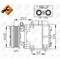 NRF 32248 EASY FIT Klimakompressor FORD Cougar Mondeo 2 3 2.5/3.0 V6 ST200/220