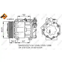 NRF 32271 EASY FIT Kompressor Klimaanlage FORD C-Max DM2 MAZDA VOLVO C30 S40 2 V50 1.6D