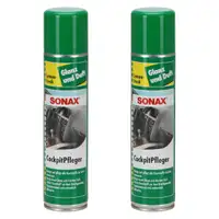 2x 400ml SONAX 343300 Cockpitpfleger Pflege Reiniger Plastik Lemon-Fresh