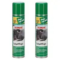 2x 400ml SONAX 342300 Cockpitpfleger Pflege Reiniger Plastik Vanille Vanilla-Fresh