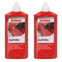 2x 500ml SONAX 300200 Autopolitur Autopflege Lackpflege Lackpolitur