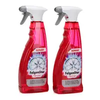 2x 750ml SONAX 227400 Felgenstar Felgenreiniger Spezialreiniger Felgen Reiniger