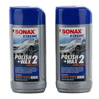 2x 500ml SONAX Autopolitur Lackpolitur XTREME POLISH & WAX 2 HYBRID NPT