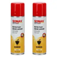 2x 300ml SONAX 330200 MotorPlast glänzender Motor Schutzlack Motorpflege