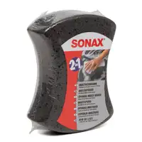 SONAX Autoshampoo Wasch&Wax + Multischwamm + ApplikationsSchwamm