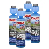 4x 250ml SONAX 271141 XTREME Scheiben Reiniger 1:100 NanoPro Scheiben Klar