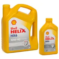 6L 6 Liter SHELL Motoröl Öl HELIX HX6 10W-40 10W40 MB 229.3 VW 501.01/505.00