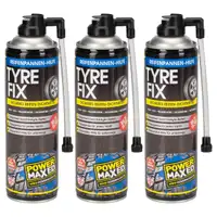 3x 500ml POWERMAXED Tyre Fix Reifendichtmittel Dichtmittel Pannenset bis 18 Zoll