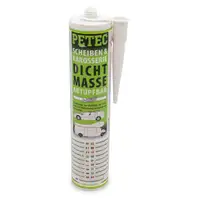 2x 310ml PETEC 83290 Scheiben & Karosserie Dichtmasse Scheibendichtmasse Abtupfbar weiß