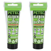 2x 80ml PETEC 94270 Kleben & Dichten Montagekleber Kleber elastisch SCHWARZ