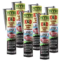 6x 310ml PETEC 94630 K&D Karosseriekleber Dichtmasse Klebemasse GRAU