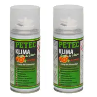 2x 150ml PETEC 71460 Klima Fresh & Clean Klimaanlagen-Lufterfrischer ORANGE