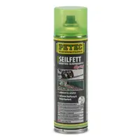 PETEC 71650 Seilfett Seilfettspray Drahtseilfett Zahnradfett Fettspray 12x 500ml