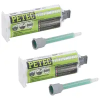 2x 50ml PETEC 97355 Flüssigmetall 2-Komponenten Epoxydharz-Metall Kleber