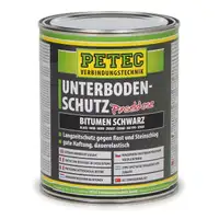 2x 1000ml 1 Liter PETEC 73100 Unterbodenschutz Pinseldose BITUMEN SCHWARZ