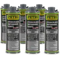 6x 1000ml 1 Liter PETEC 73310 Steinschlagschutz Unterbodenschutz Saugdose GRAU