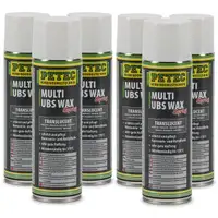 PETEC 73450 MULTI UBS WAX Spray Unterbodenschutz Korrosionsschutz 6x 500ml