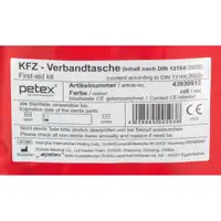 4x PETEX Auto PKW Verbandtasche Verbandkasten Erste-Hilfe ROT DIN13164-2022 (MHD 01.2028)